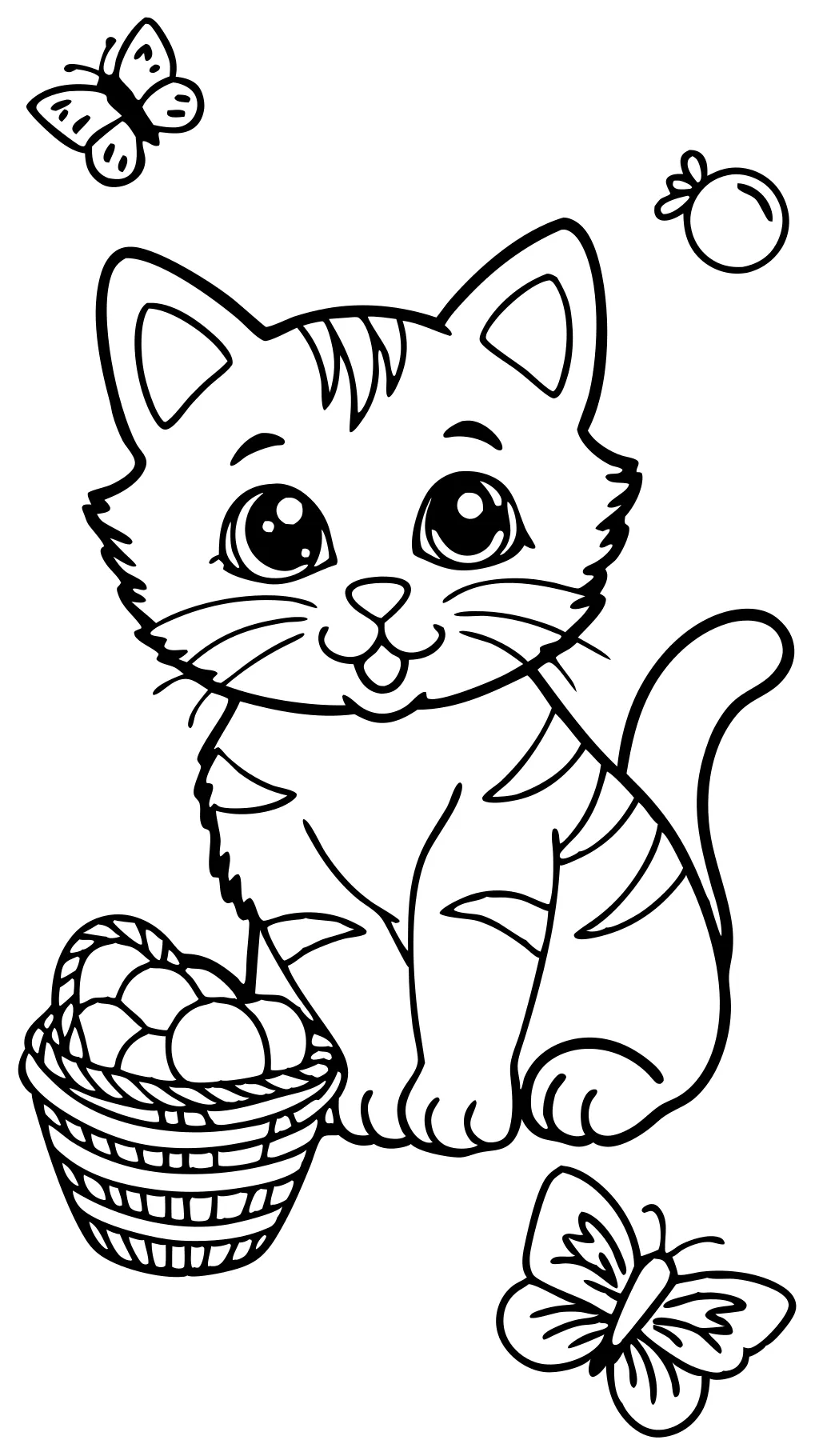 gatito linda para colorear de gatos